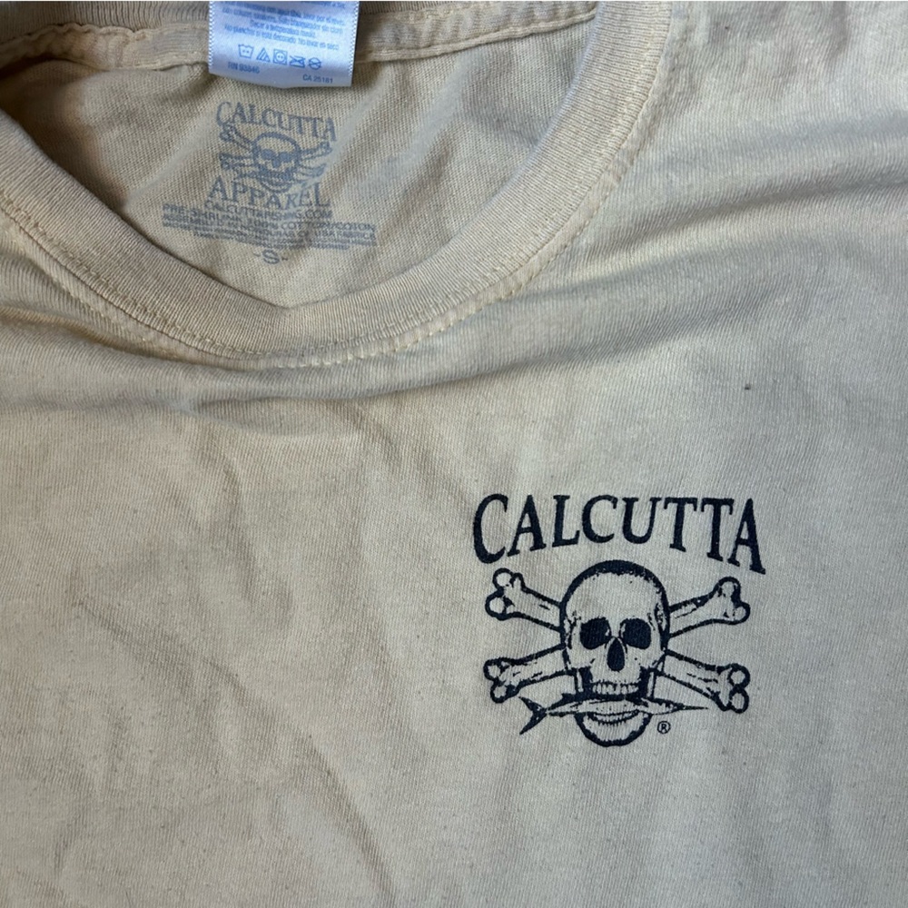 Unisex Tan Calcutta Graphic Tee with Marlin Design Size Small |A170 - Picture 4 of 7